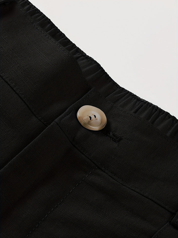 Levoire | Pantalons Cargo Doux En Mélange De Coton Et Lin