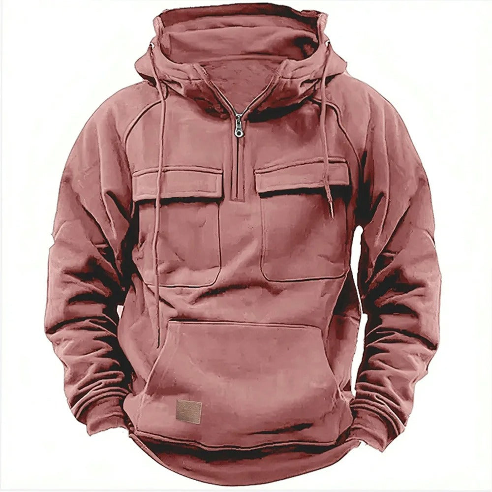 Levoire | Pull à capuche tactique robuste Rouge brique