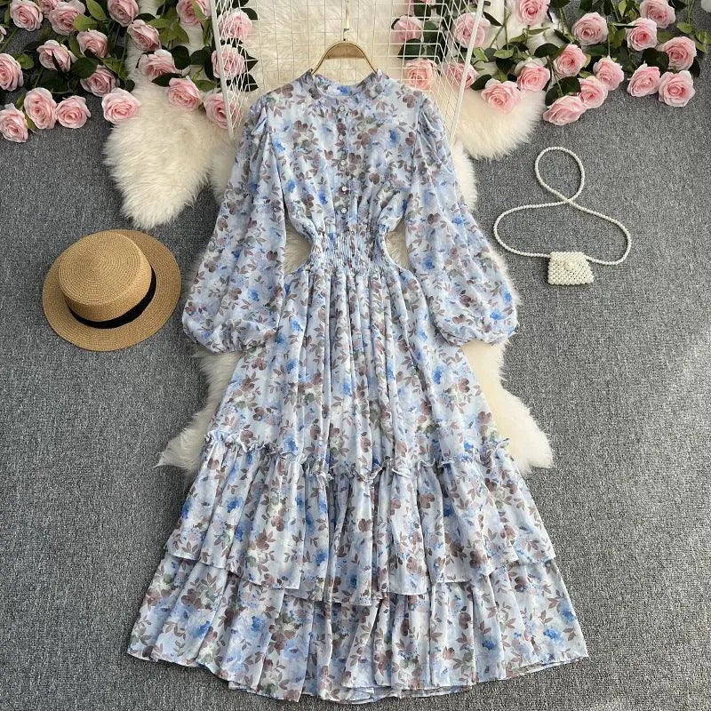 Levoire | Robe fleurie pour femmes Bleu Une taille