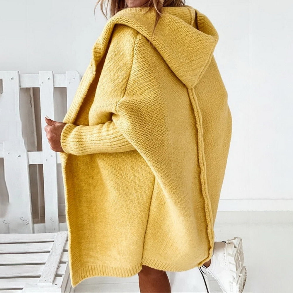 Levoire | Long Warm Cardigan Pour Femmes Jaune