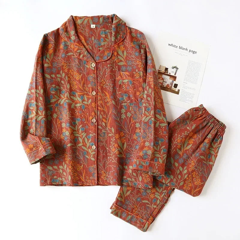 Levoire | Ensemble De Pyjama À Motif Floral Rot