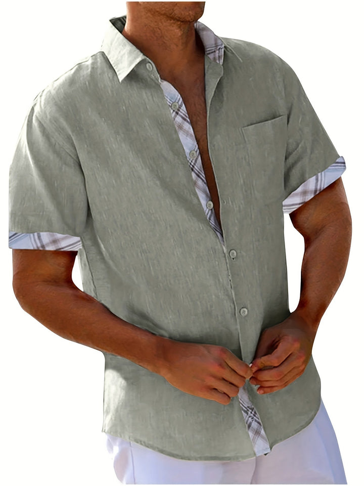 Levoire | Chemise D'Été À Carreaux Élégant gris