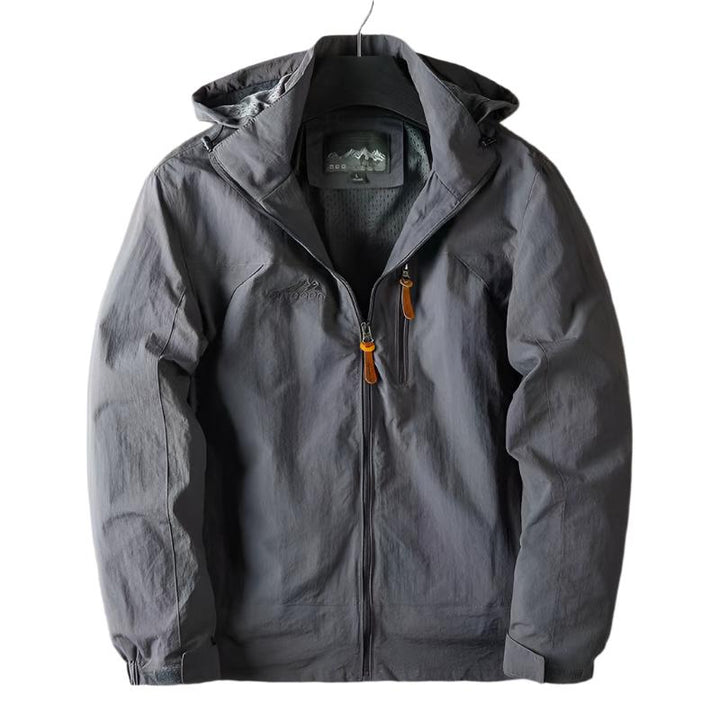 Levoire | Veste capuche imperméable coupe-vent manches longues Gris