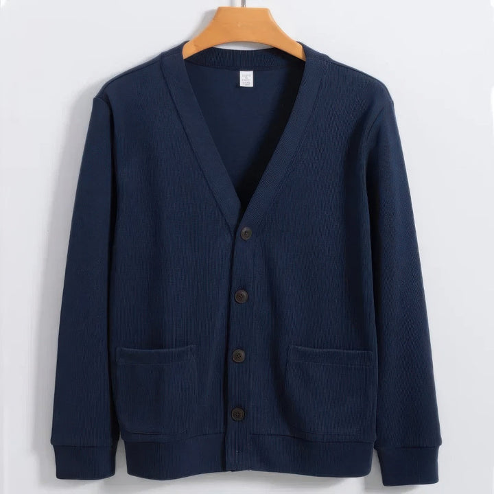 Levoire | Classique Chemise V Col Homme Bleu