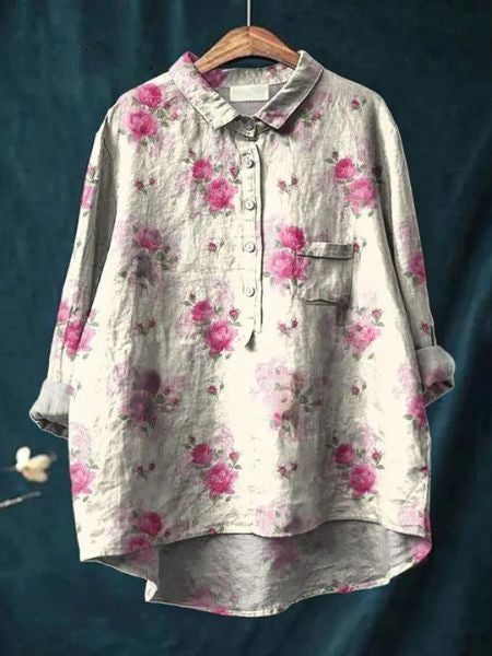 Levoire | Blouse Avec Imprimé Floral Vivant Et Fermeture À Boutons Pour Femmes Blume 5