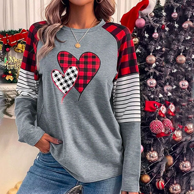 Levoire | Shirt Patchwork À Imprimé Cœur Gris