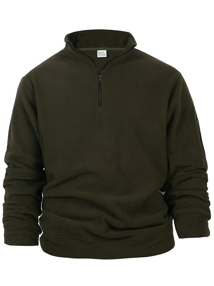 Levoire | Pull À Col Montant En Polaire Réversible Olive vert 1