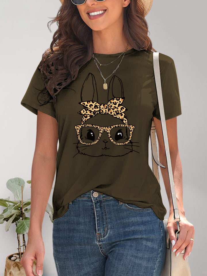 Levoire | Jänis Graafinen Col Rond Manches Courtes T-shirt