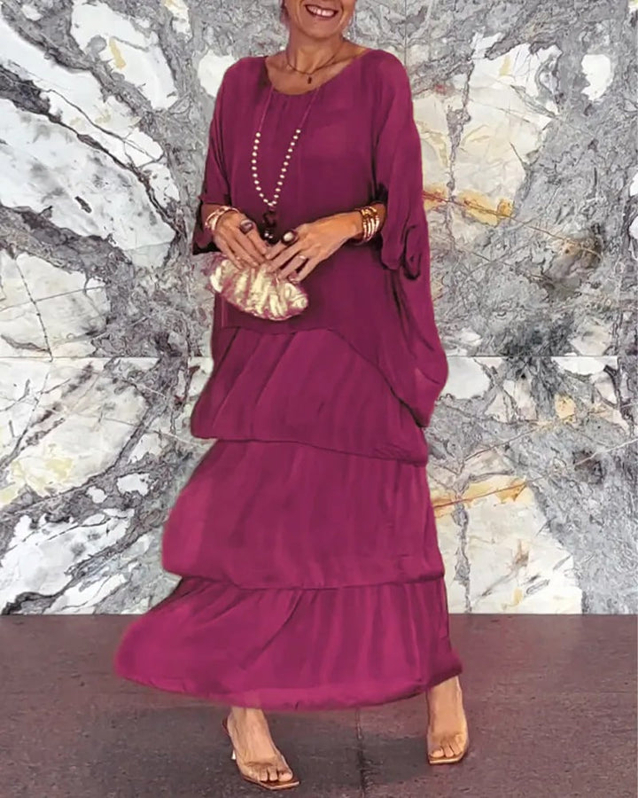 Levoire | Robe ample de style artistique Pourpre