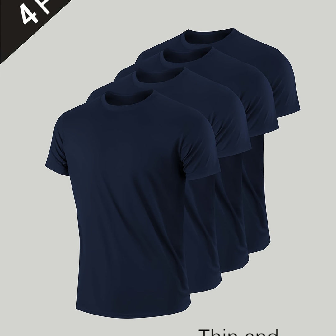 Levoire | T-Shirt Unicolore Pour Hommes À Manches Courtes Merimustav