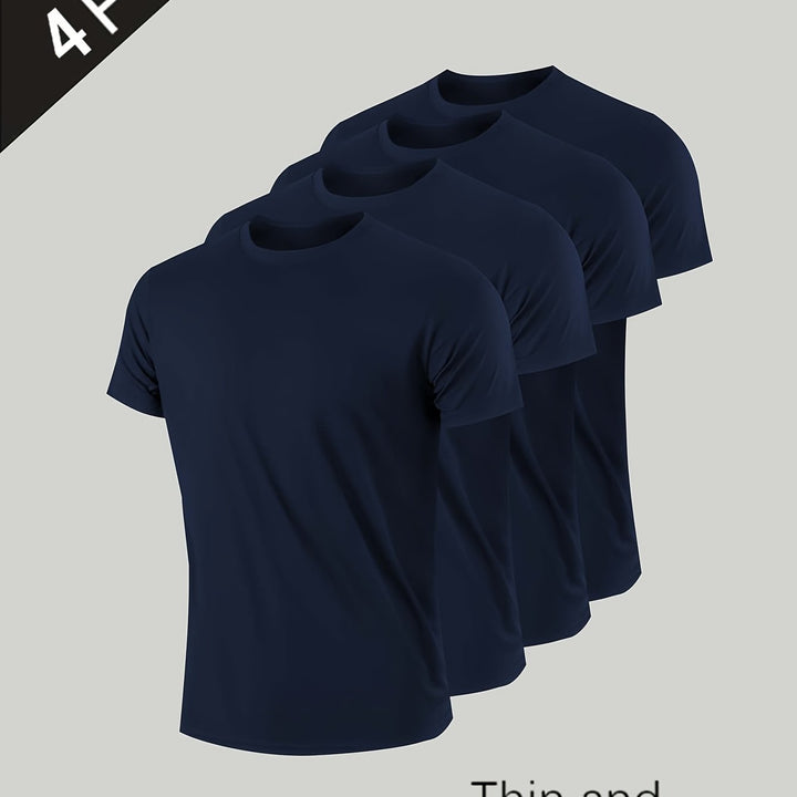 Levoire | T-Shirt Unicolore Pour Hommes À Manches Courtes Merimustav