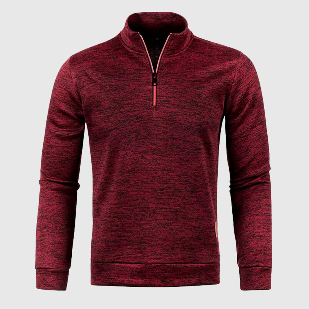 Levoire | Pullover En Laine Élégant Pour Homme Avec Fermeture Éclair Rot