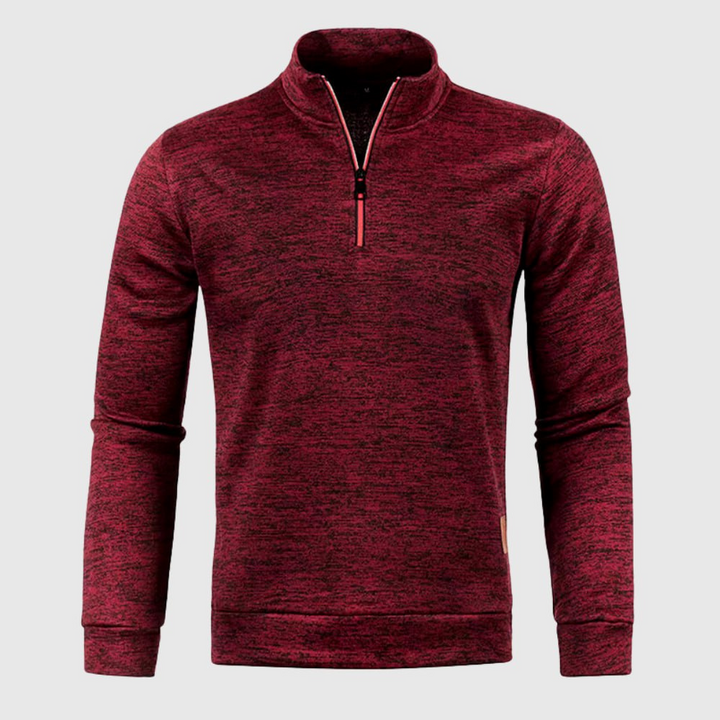 Levoire | Pullover En Laine Élégant Pour Homme Avec Fermeture Éclair Rot
