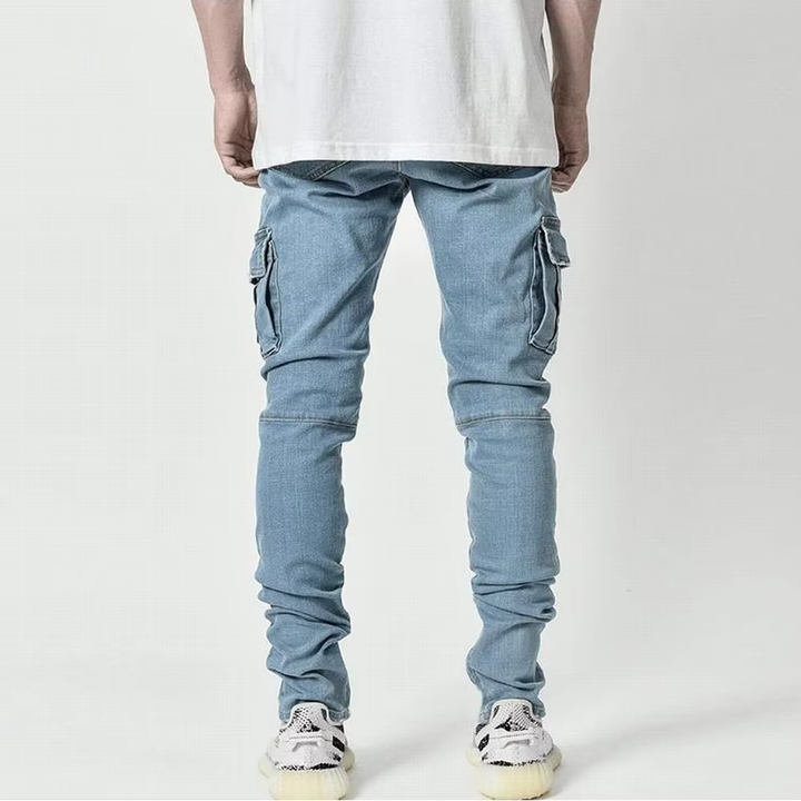 Levoire | Jeans cargo délavées avec poches