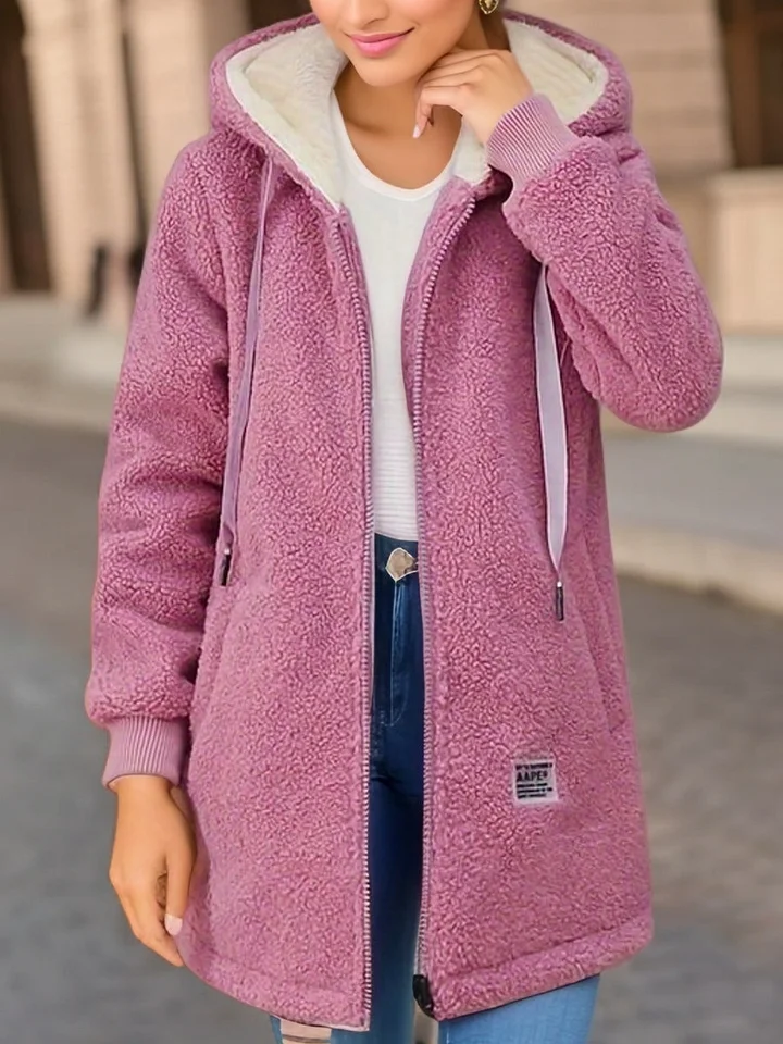 Levoire | Veste Pour Femmes Avec Capuche Et Fermeture Éclair Confortable Et Stylée Rosa