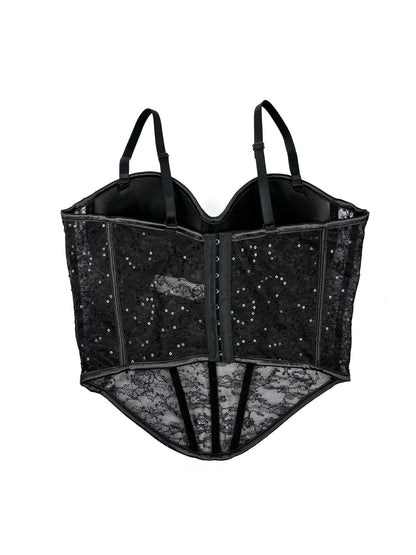 Levoire | Corset en filet transparent avec des détails en dentelle