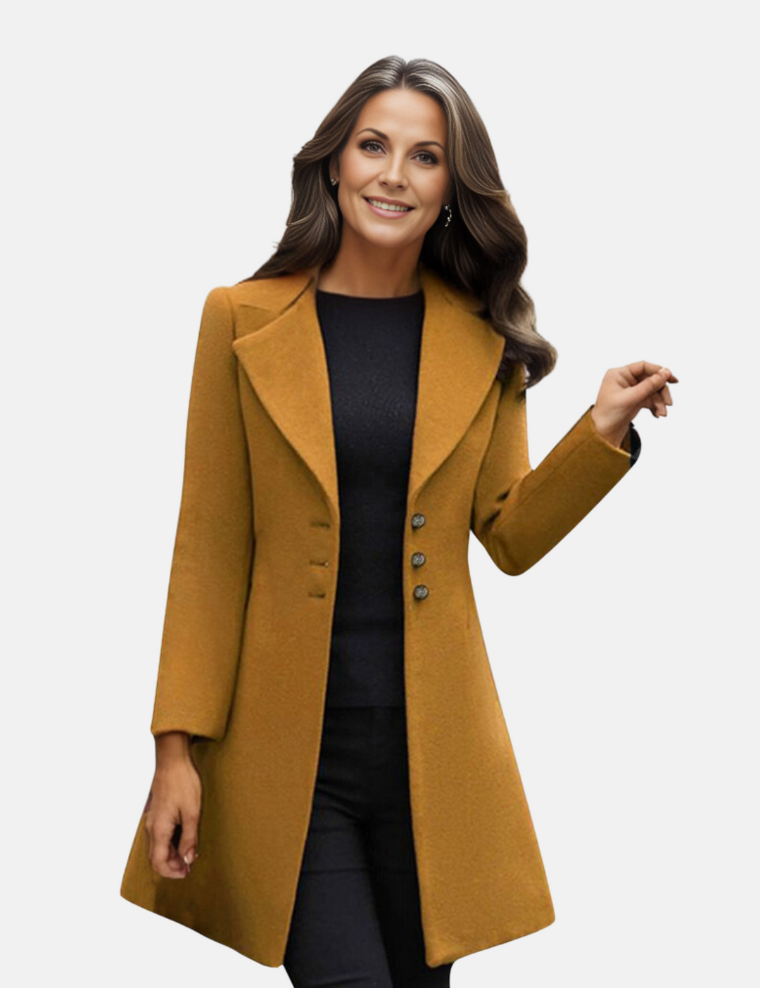 Levoire | Manteau En Laine Élégant Et Confortable Pour Femmes Jaune