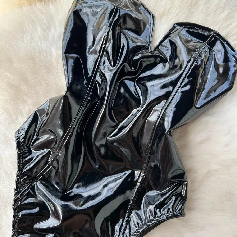 Levoire | Body Femme en cuir PU avec décolleté en V