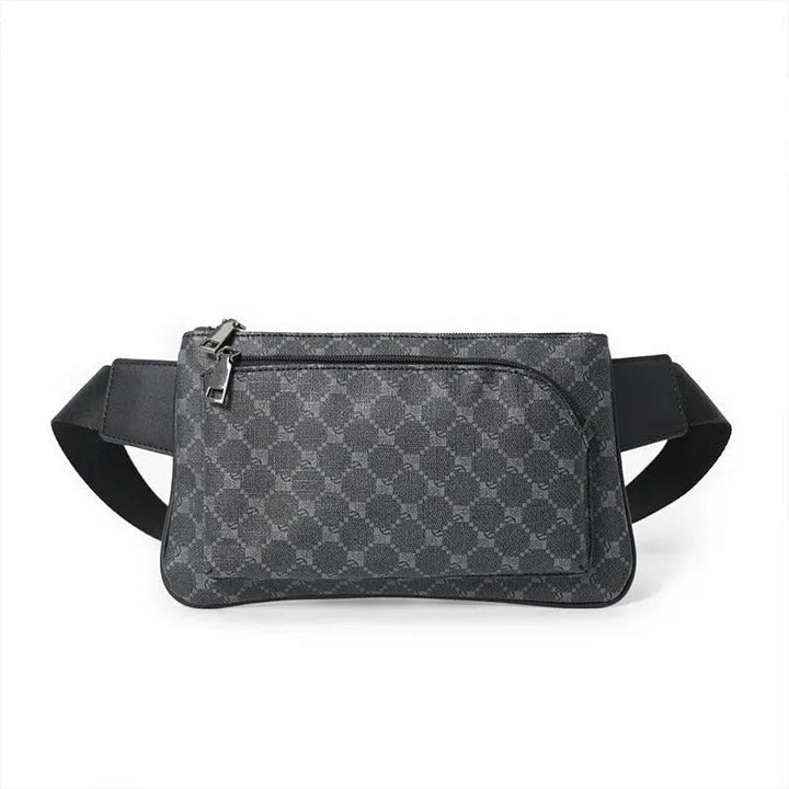 Levoire | Poche poitrine pour téléphone, sac à bandoulière multifonction pour hommes à la taille Motif Noir