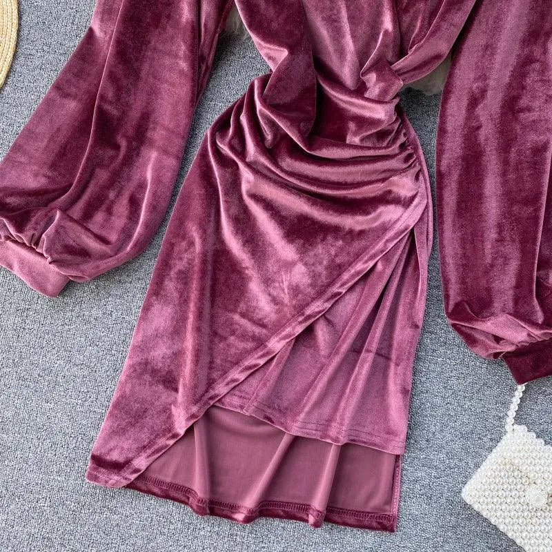 Levoire | Robe plissée sexy sur les hanches