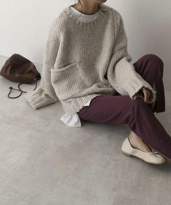 Levoire | Bergroer Pull En Maille Avec Poche
