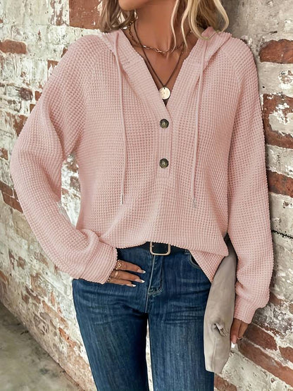 Levoire | Pull À Capuche En Tricot Rosa