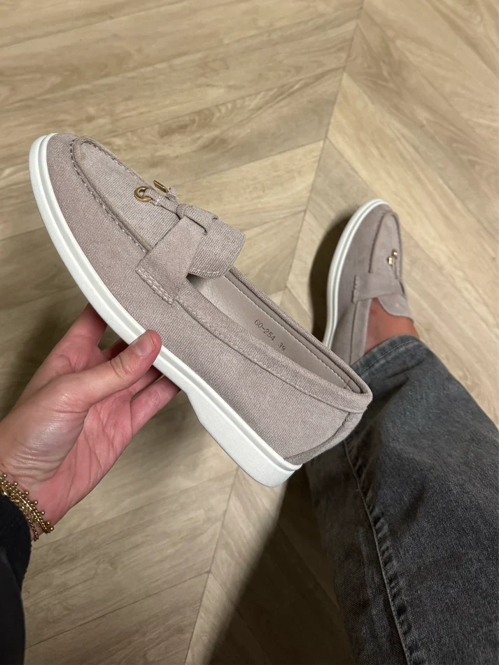 Levoire | Mocassins En Suedine GRIS