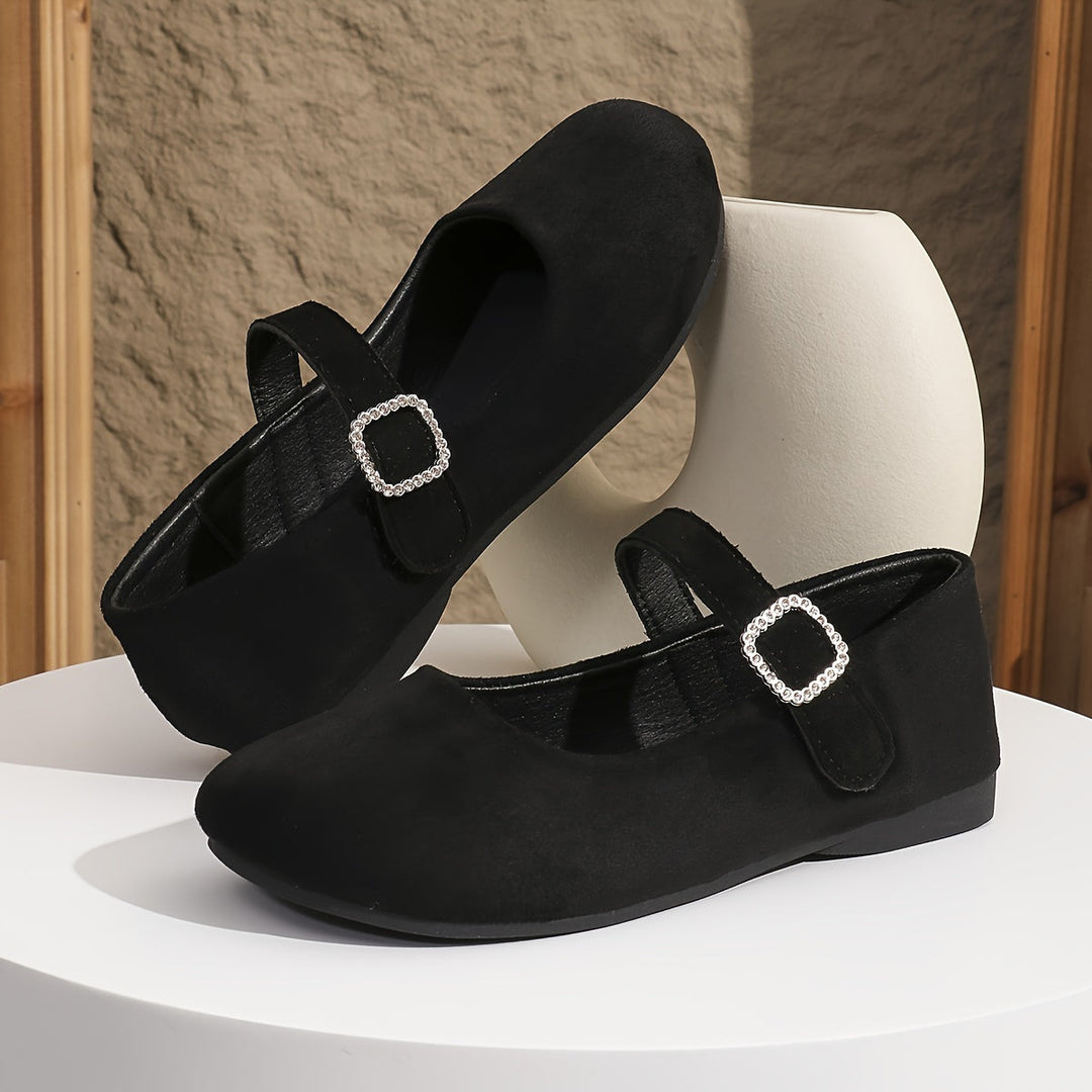Levoire | Ballerines Femme Unies Avec Boucle En Cristal