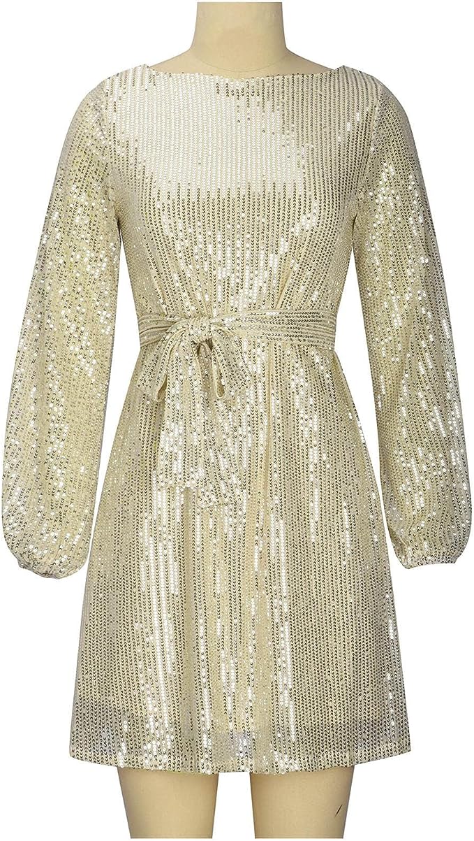 Levoire | Robe mini décontractée de soirée Col en or