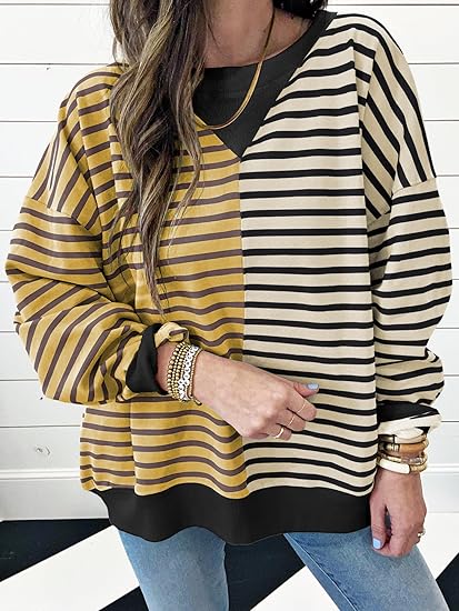 Levoire | Pull rayé oversize Jaune