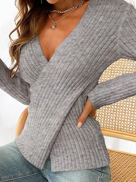 Levoire | Pull En Rib Avec Effet Enroulé