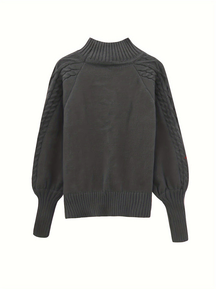 Levoire | Pull Encolure Haute Tricoté Avec Des Épaules Tombantes