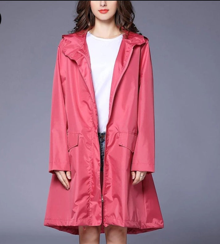Levoire | Veste De Pluie Coupe-Vent Avec Fermeture Éclair Rosa a