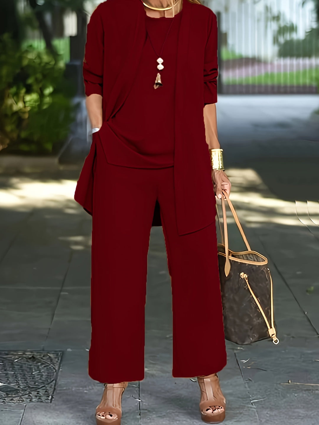 Levoire | Chic Trois Pices Ensemble Rot
