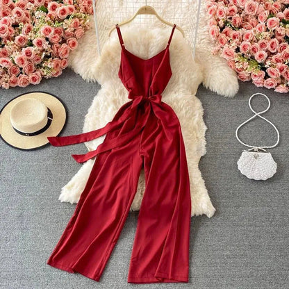 Levoire | Combinaison décontractée unie avec bretelles