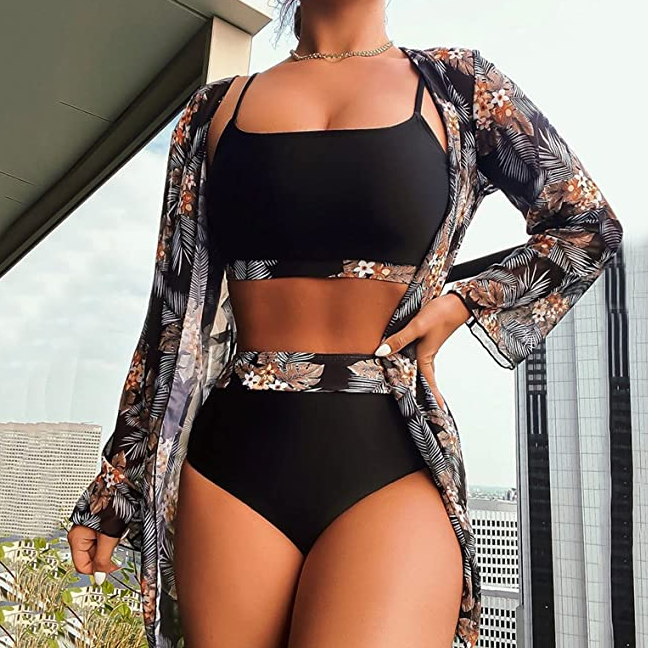 Levoire | Ensemble de 3 bikinis d'été Noir