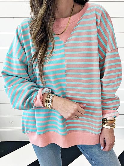 Levoire | Pull rayé oversize Bleu