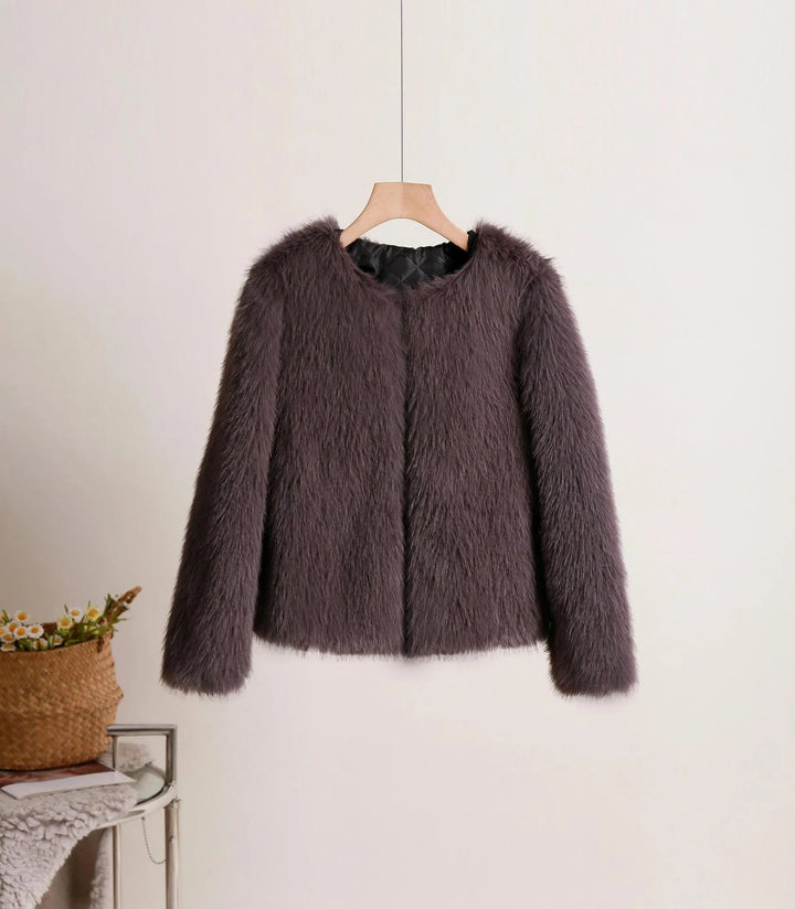 Levoire | Veste courte unie pour femmes Café noir