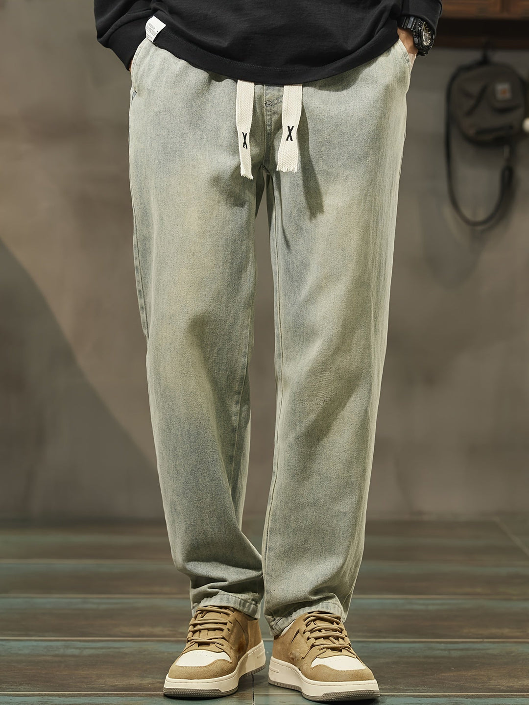 Levoire | Printemps/Automne, Pantalons Droits En Jean Décontractés Pour Hommes