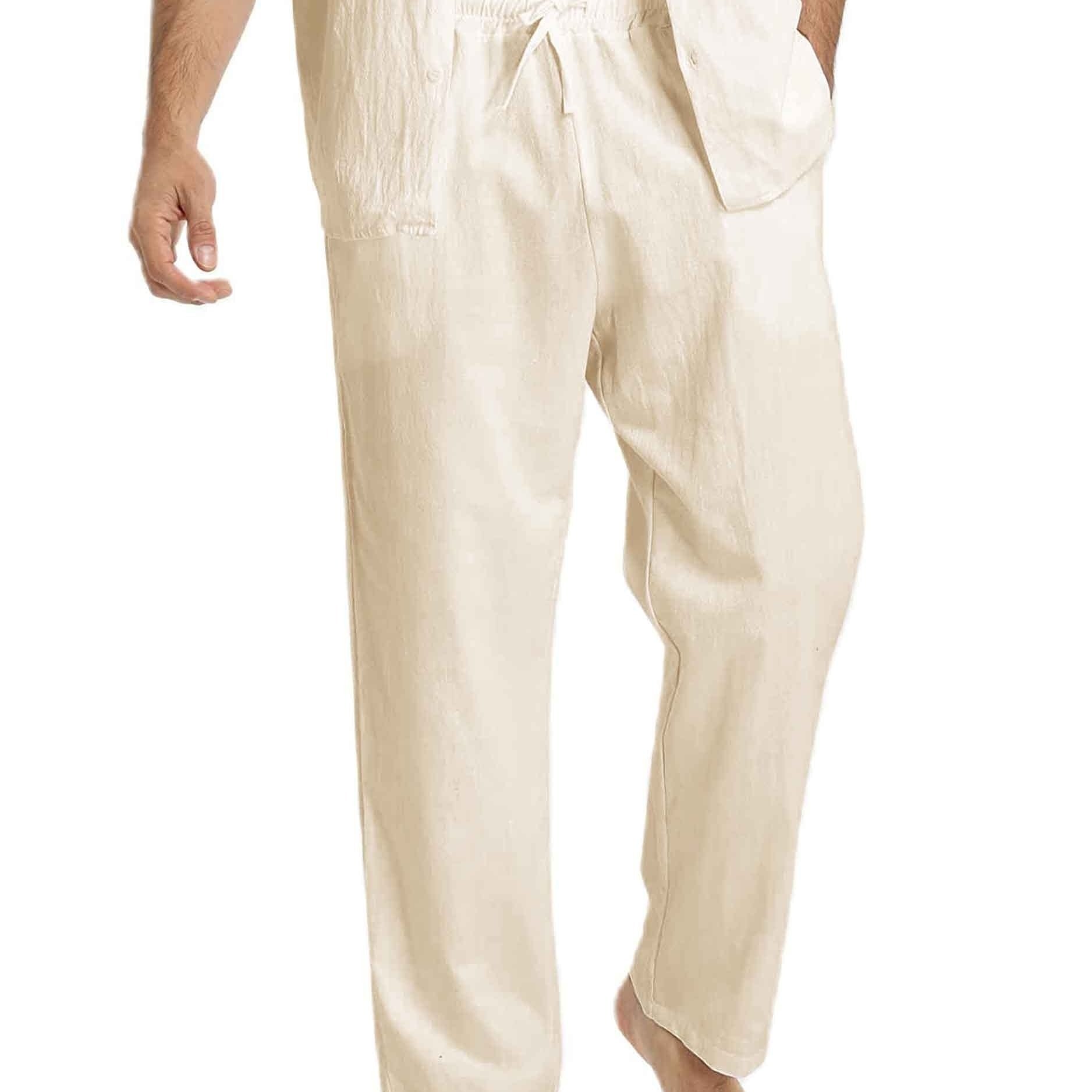 Levoire | Coton Lin Pantalons Homme Pour Une Coupe Décontractée