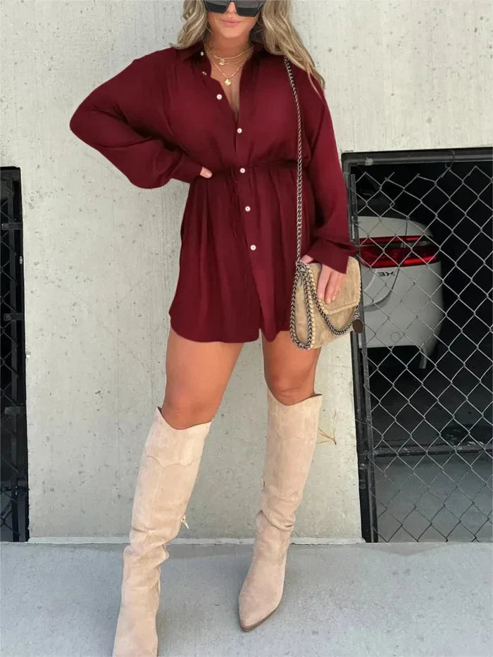 Levoire | Robe chemise femme Rouge vin