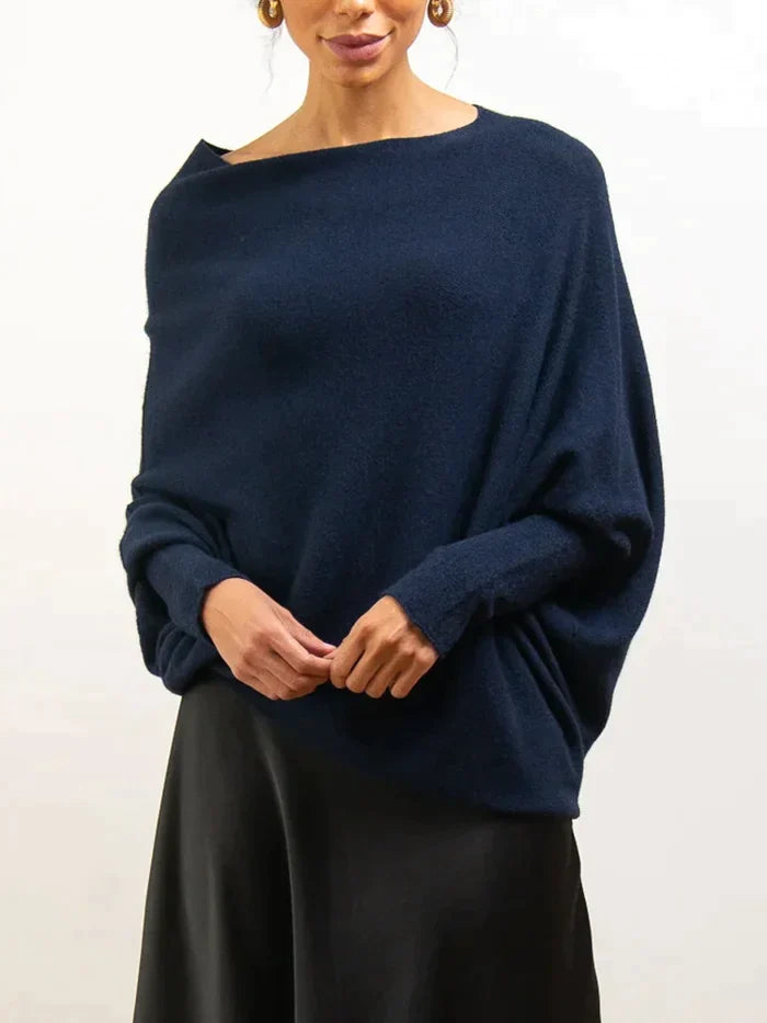 Levoire pull drapé Marine Une taille