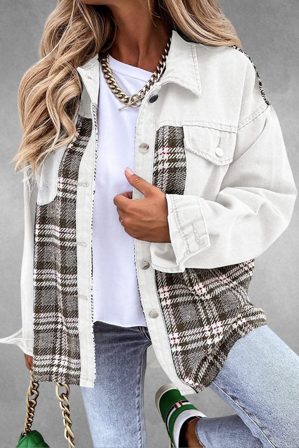 Levoire | Veste Carreautée À Manches Longues Blanc