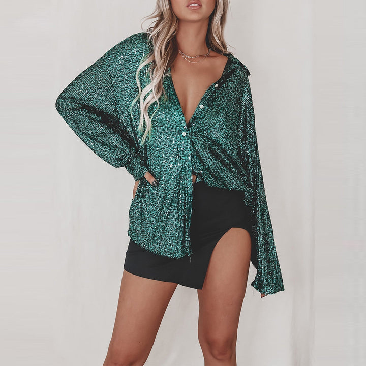 Levoire | Super Utilisateur Manteau Paillette Bouton Vert