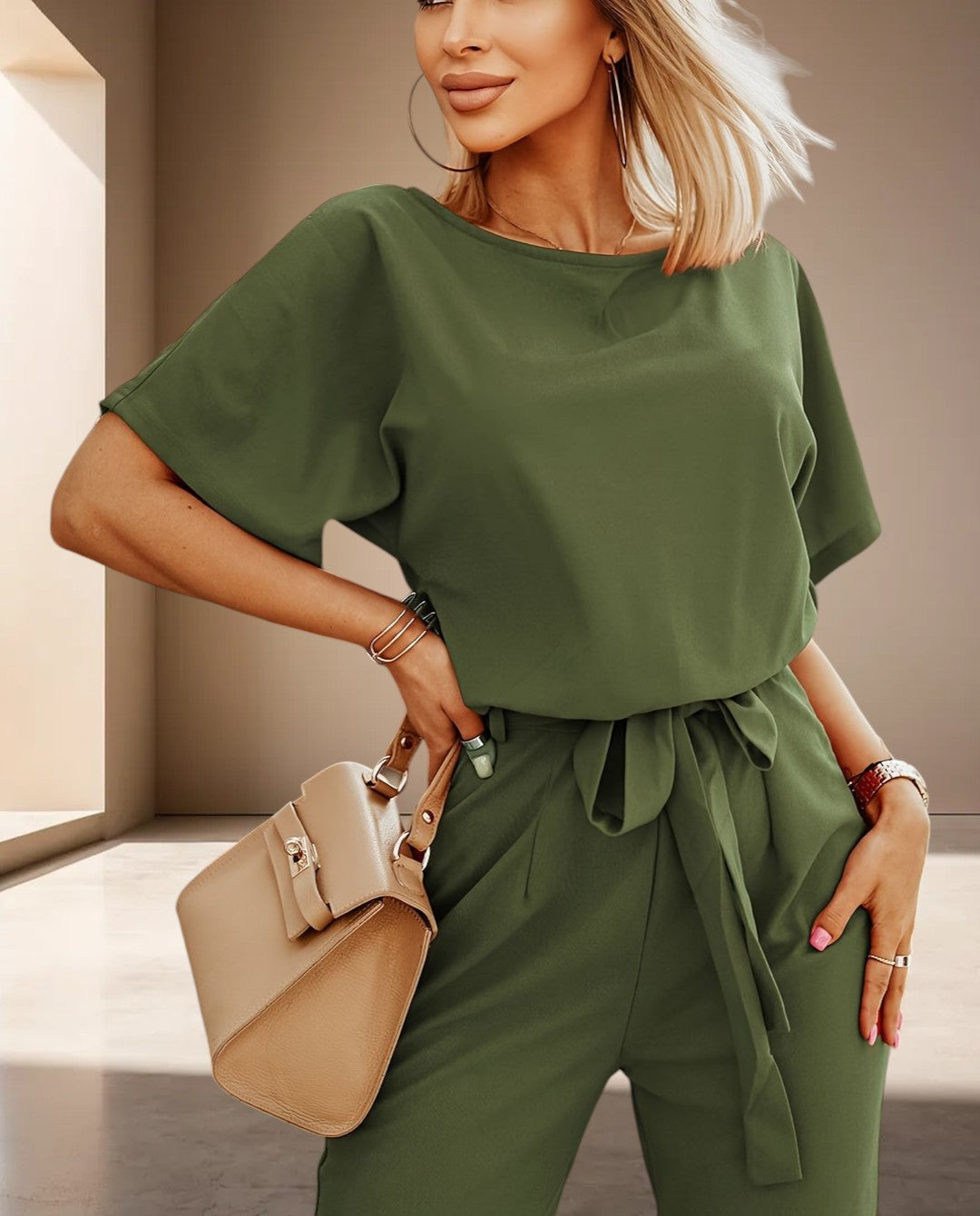 Levoire | Combinaison À Jambes Larges Olive