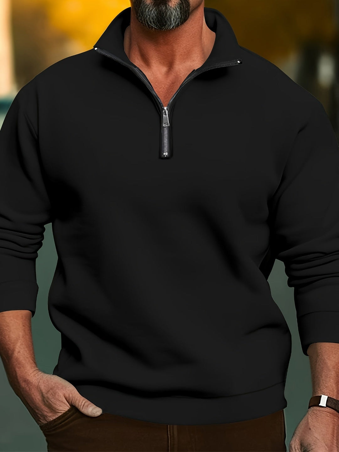 Levoire | Pull-Over En Laine Pour Hommes Légèrement Extensible Avec Col Droit