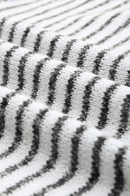 Levoire | Pull Ample Gris Raye, Parfait Pour Les Journees Decontractees