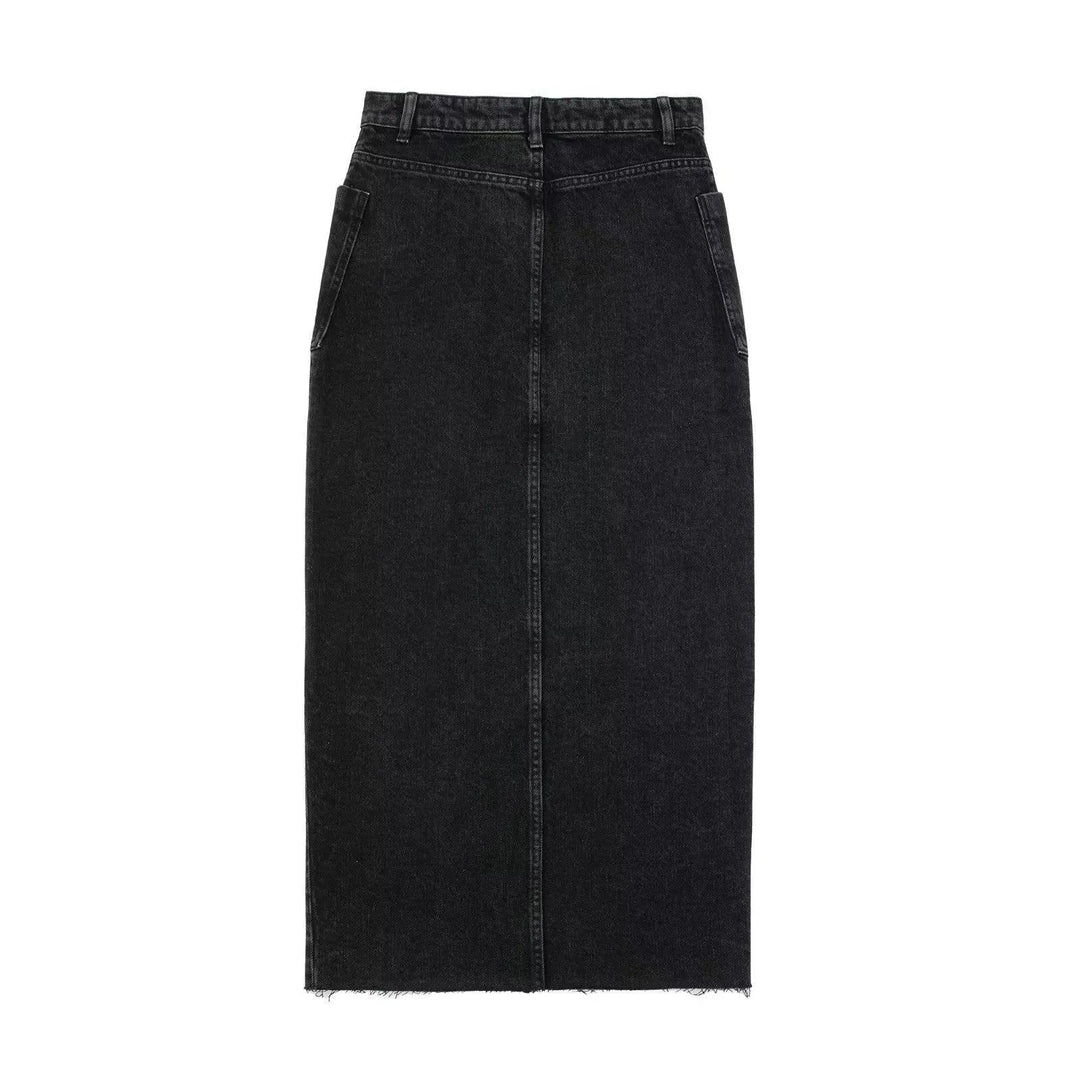 Levoire | Jupe avec design fendu et double poche à taille haute