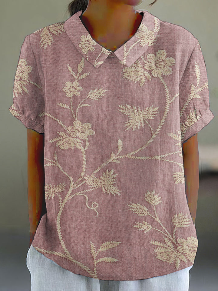 Levoire | Blouse Dorée À Motif De Fougère Rosa