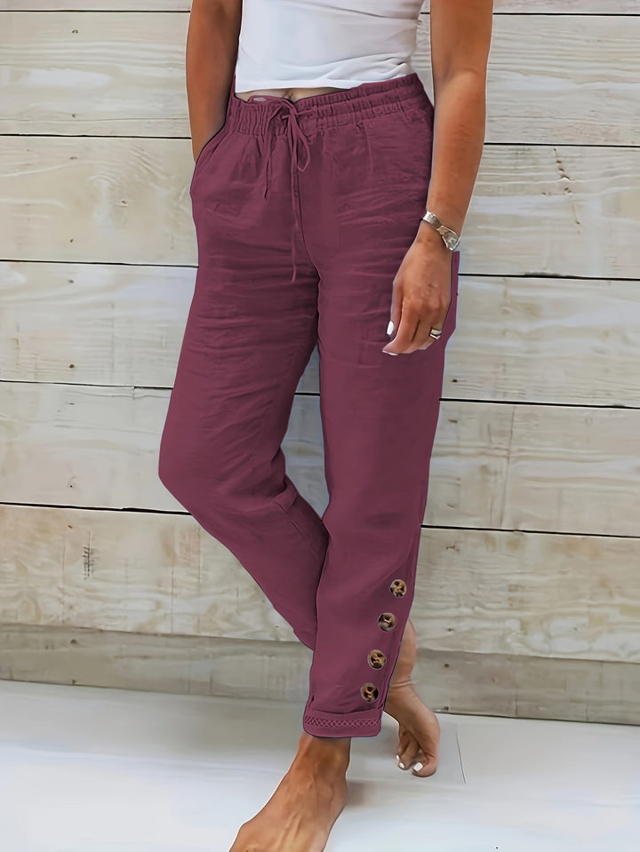 Levoire | Pantalon En Coton Natalia Bourgogne